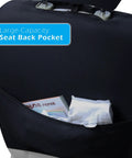 Durable Canvas Front Seat Covers Set For Cars, SUVs, Trucks And Minivans, Heavy Duty Seat Protectors with large back pocket