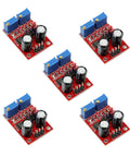 Top Shelf NE555 Pulse Waveform Generator Module with blue knobs and capacitors for clean square signals in DIY electronics.