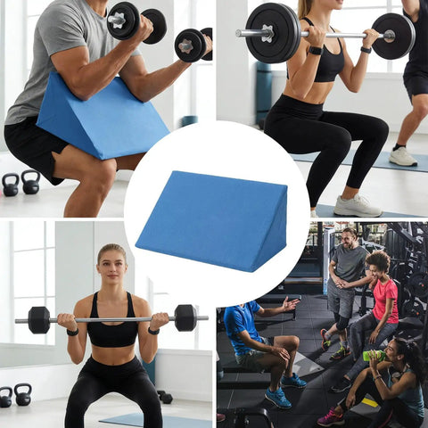 Curl Pad For Barbell Home Gym Arm Day Workout showing blue cushioned bicep support in use during exercise