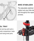 Bike Repair Stand For Home Shop And Mobile Mechanics Lifts Your Ebike Mountain And Road Bike For Quick Maintenance with stabilizer and tool tray