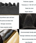 High Density Pyramid Acoustic Foam Panels With Peel And Stick Application For A Badass Home Studio Sound Treatment That Squashes Echoes And Smooths Your Audio Vibes Totally Stress Free, showcasing dense polyurethane foam texture.