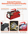 Diesel Fuel Transfer Pump Kit 12V 10 GPM with insulated handle, aluminum alloy body, and high-torque motor components displayed.