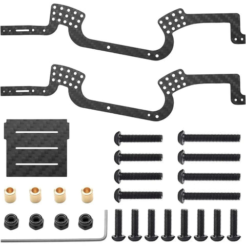 Carbon Fiber RC Car Chassis Frame For 1 18th Scale Crawler Upgrade With Low Center Of Gravity LCG components and screws