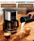 6-In-1 Electric Milk Frother And Steamer With Cold Foam, Hot Foam And Milk Warmer For Latte, Cappuccino And Macchiato