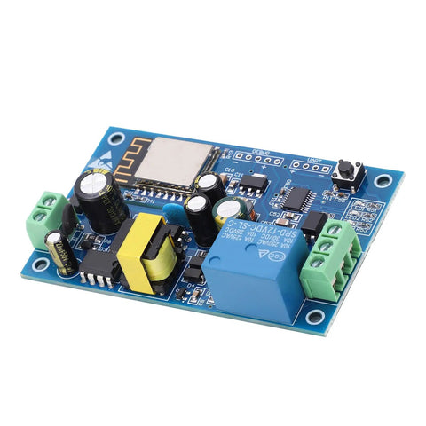 Smart Home Relay Switch Module For Remote Control Across AC 85 To 264 Volts 220V Ready, DIY Friendly PCB relay board with blue components