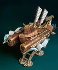 Ultimate 3D Wooden Puzzle Kit For DIYers, Handcrafted Spaceship Model, Steampunk Airship Build With 400 Plus Precision Cut Parts