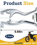 Two Pairs Left And Right Hand Brake Levers Replacement For Soleil01 Electric Dirt Bike with size dimensions