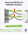 60 Minute Spring Wound Bathroom Timer Switch No Neutral Needed Wiring Diagram, ETL Listed