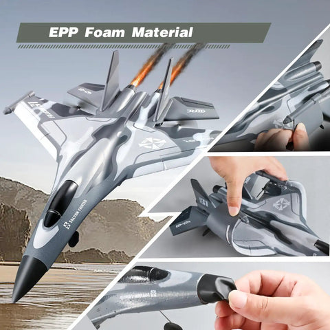 No Sweat Easy To Fly 2.4GHz RC Plane With 4 Channel Control And 6 Axis Gyro Stabilization in flight and handling details