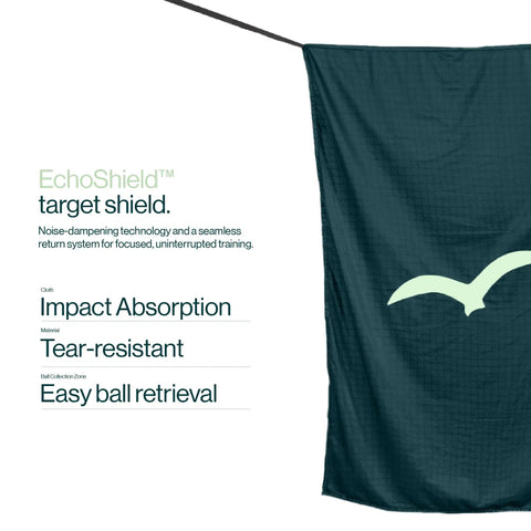 EchoShield target on Pro Golf Practice Net 10 By 7 Feet Heavy Duty Hitting Net With EchoShield Target And FlexWeave Net
