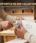 Installing Beefy 2 In 1 Cold Rolled Steel Corner Brace And Furniture Connector With Safety Card Slot for beds tables shelves white 8 pack