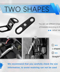 Two shapes of 4 Piece Motorcycle Turn Signal Bracket Set L Shape Or Straight Mounts with 10mm and 12mm holes for rear signals