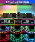 Individually Addressable WS2812B RGB LED Strip Dope Color Chasing Effects 16.4 Ft 60 LEDs Per Meter 300 Pixels DC5V 5050SMD