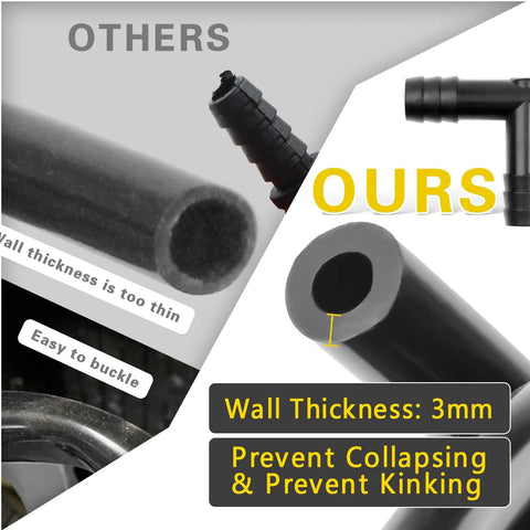 Upgrade Your Ride With This Awesome 6.6 Ft Silicone Vacuum Hose Kit Featuring 12 Sizes And 128 Connectors For Engine Tuning High Heat Resistance Up To 130 PSI Plus Kink Proof Performance That Keeps Your Lines Strong. 3mm wall silicone vacuum hose, kink resistant