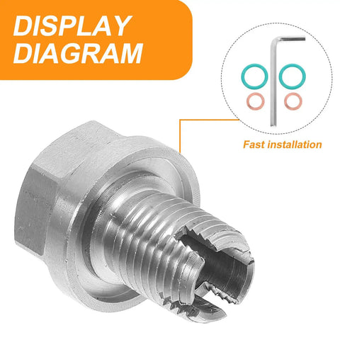 Get Your Ride Ready With This Heavy Duty Self-tapping Oil Drain Plug Bolt Kit Featuring Stainless Steel Gasket For Quick Car Oil Pan Repairs And Super Easy Install Effortless Fix, stainless steel plug