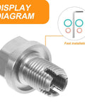 Super Tough Oil Drain Plug Repair Kit Featuring Self Tapping 12mm X 1.25 Bolt Plus Rubber Gasket For Car Oil Pan Sealing and Replacement Making Your Next Oil Change A Smooth And Leak Free Deal, silver self-tapping bolt with rubber gaskets