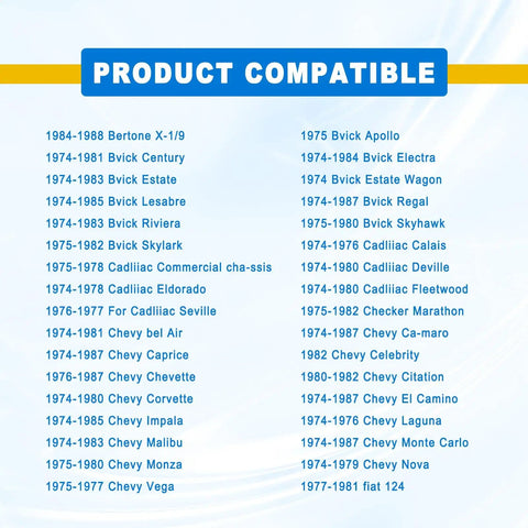 4 Pin Performance Ignition Module For Classic Chevy Pontiac Olds Buick Cars 1974 To 1988 Replace OE compatibility list