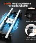Heavy Duty Aluminum Router Sled For Slab Flattening 47 Inch 3 Axis Height Adjustable Wood Planing Jig With Precision Depth Features