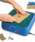 Rad Cardboard Cutter For Kids With Totally Safe Blade-Free Design, Awesome Electric Power Tool Snips paper foam fabric during crafting.