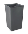 Heavy Duty 35 Gallon Trash Can Liner For Commercial Bins One-Piece Puncture-Resistant Plastic Liner In Gray