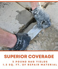 Moldable Concrete Repair Compound For Quick Patch Up On Patios Walkways Driveways And Masonry Fast Drying 3 Pound Kit used in repair