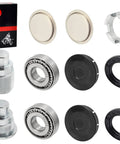 Honda Swingarm Bearing Seal Bolt Lock Nut And Cap Rebuild Kit for ATV with bearings, seals, lock nut, and pivot bolts
