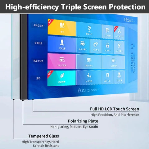 Ready To Roll Top Tier 22 Or 32 Inch Capacitive Touch Digital Signage Display showcasing Full HD LCD touch screen features.