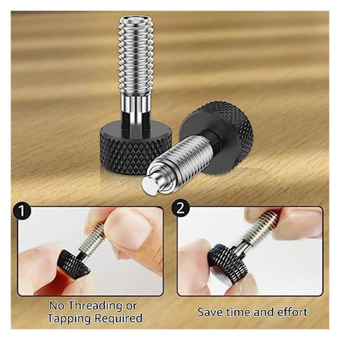 Spring Plunger Handle Quick Release Pins Kit With Knurled Stainless Steel Lock M6 Quick Release Pins For Rolling Toolbox And Machinery, adjusting pin.