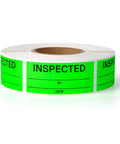 Fluorescent Green Inspection Stickers 1 Inch By 2.25 Inch Pack Of 600 For Quality Control Inventory Tracking And Color Coding Ideal For Warehouse Audits
