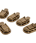 Vintage Bronze Key Hasp Lock Set 5Pcs Antique Hasp Latch Catch Clasp With Screws 60x34mm displayed on white background