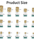 Brass Threaded Inserts Kit With Knurled Heat Set Nuts M2 M2.5 M3 M4 M5 M6 And 1/4 20 Female Thread for various thread sizes shown