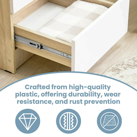 Kitchen Drawer Rail Bracket For Butter Smooth Gliding Rear Track Back Plate Heavy Duty Nylon Side Mount Swap White No Sweat Hardware Kit Solid Fit Drawer Upgrade in use with cushion.