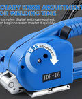 Close-up of Handy Workhorse Semi Automatic Electric Strapping Machine with rotary knob for welding time adjustment.