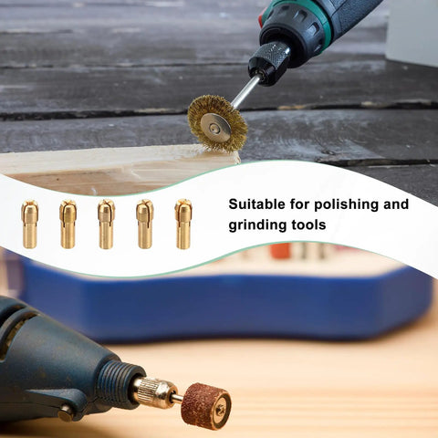 10 Pack Brass Dope Drill Chuck Collet Set For Rotary Tools And Electric Drills Fits One Eighth Inch And Three Point Two Millimeter Collets