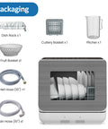 Compact Countertop Dishwasher Packing 152 Oz Water Tank And Six Wash Cycles That Fit 12 Inch Plates No Sweat includes dish and cutlery baskets.