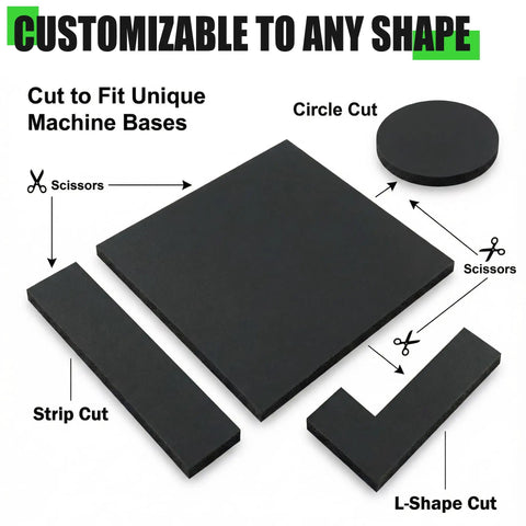 Heavy Duty Rubber Anti Vibration Pads 10 Pack For Air Compressors HVAC Units Air Conditioners Washers Dryers Treadmills And Pumps Quiet Stable Operation With Top Notch Vibration Isolation For Home Or Workshop