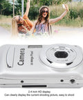 Dope 16MP High Definition Camera With 1080P Video Recording And 16X Digital Zoom, portable silver gray pocket camera front view