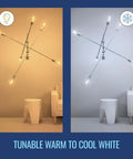 Smart Filament LED Light Bulbs 60W Equivalent ST19 Tunable White E26 WiFi Connected with Motion Activation in warm and cool settings