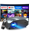 Ultra Bright 4K Outdoor Projector With WiFi 6 And Bluetooth 5.3 Netflix Ready With One Tap Streaming To Prime Video And YouTube Portable Projector