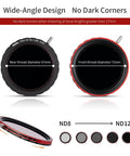 82mm Pro II Multi Coating Circular Polarizer And Variable Neutral Density Filter for DSLR and Mirrorless Cameras front and rear view