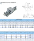 Stainless Steel Linear Guide Rail SBR16 600mm for CNC Machines and 3D Printers, Smooth Glide, No Play, Pro Grade Precision Motion System for Engraving, Automated Inspection, and Semiconductor Equipment diagram with dimensions