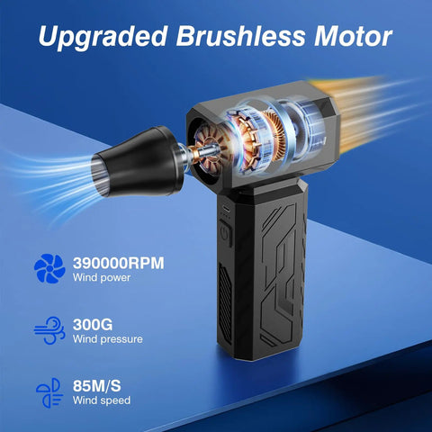 Beast Mode Cordless Air Blower with Brushless Motor Ultra Powerful 390000RPM Duster 100 Gear Adjustable Speed for Cleaning
