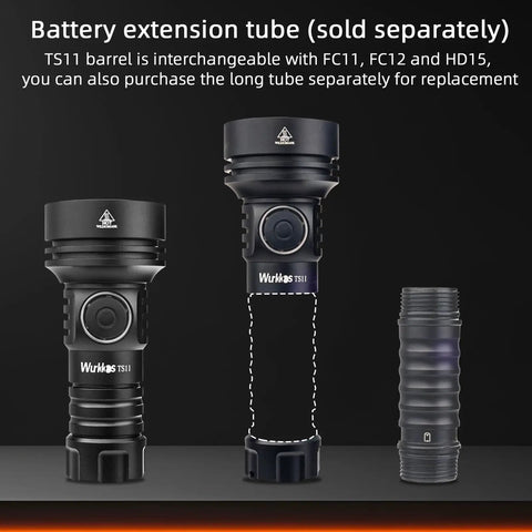 Pocket Size EDC Flashlight With 2000 Lumens, 616 Meter Beam Distance, Rechargeable With Anduril 2.0 UI and extension tube