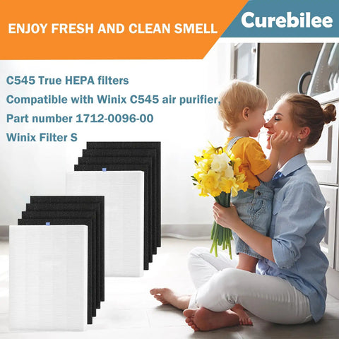 HEPA Replacement Filters For C545 Air Purifier With Activated Carbon True HEPA Filtration Pack Value Pack Compatible With C545 Models