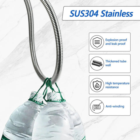 44 Inch Commercial Sink Sprayer Hose With Universal One Half Inch NPSM Female, Stainless Steel Features Chart