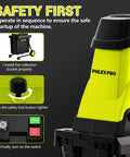 Electric Wood Chipper Shredder With Fifteen Amp Motor And One Point Eight Inch Cutting Diameter Portable Wheels 50 Liter Collection Bin Mulcher instruction