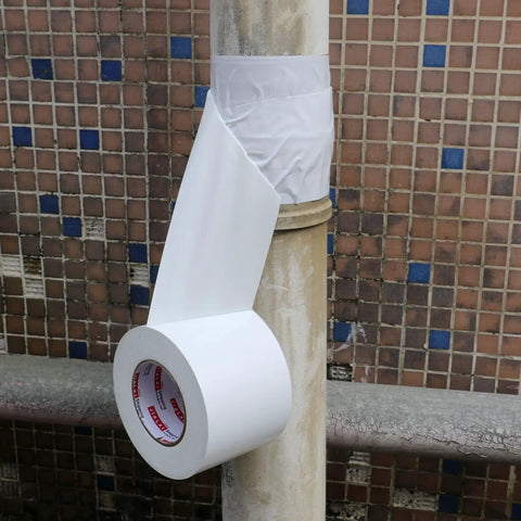 White Duct Tape 4 Inch Wide Industrial Grade 9 Mil Heavy Duty Tape 55 Yards Long Waterproof Strong And Flexible With No Residue