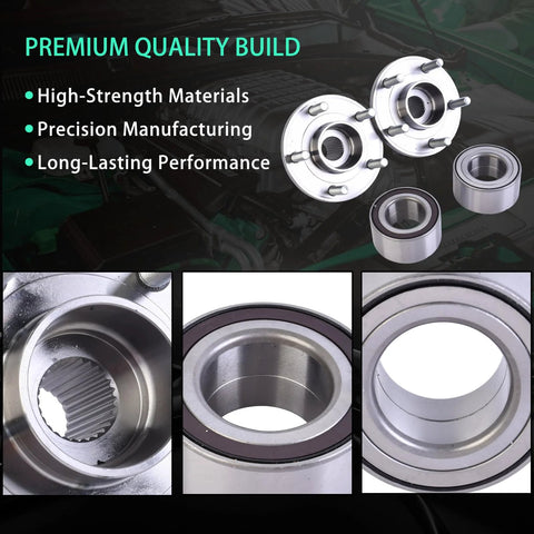 Two Piece Front Wheel Hub Bearing Kit Left And Right For Focus 2012 2018 And C Max 2013 2018 OEM Style Replacement For HUB81 NT510110 WH188 Durable Bearings Long Lasting