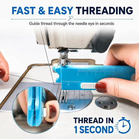 4 In 1 Needle Threader Kit With Seam Ripper Magnifying Glass And Magnetic Guide For Easy Threading Stitch Removal And Quick Sewing Fixes No Fuss All In One Sewing Accessory For Home Crafters used on sewing machine