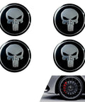Badass Skull Print Wheel Hub Cap Covers 4 Pack Tough Metal Center Caps waterproof and scratch resistant universal fit for rims
